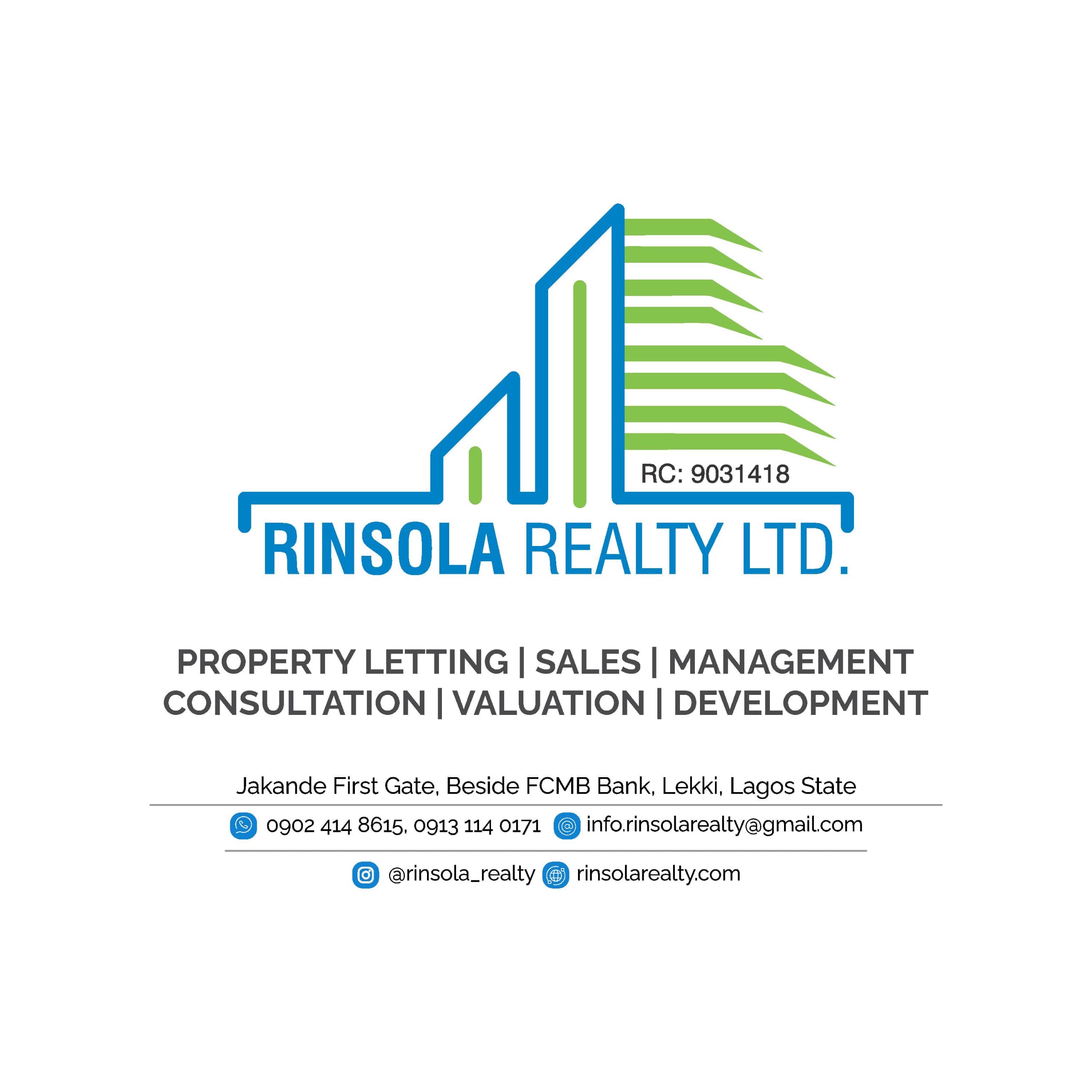 RINSOLA REALTY LTD cover